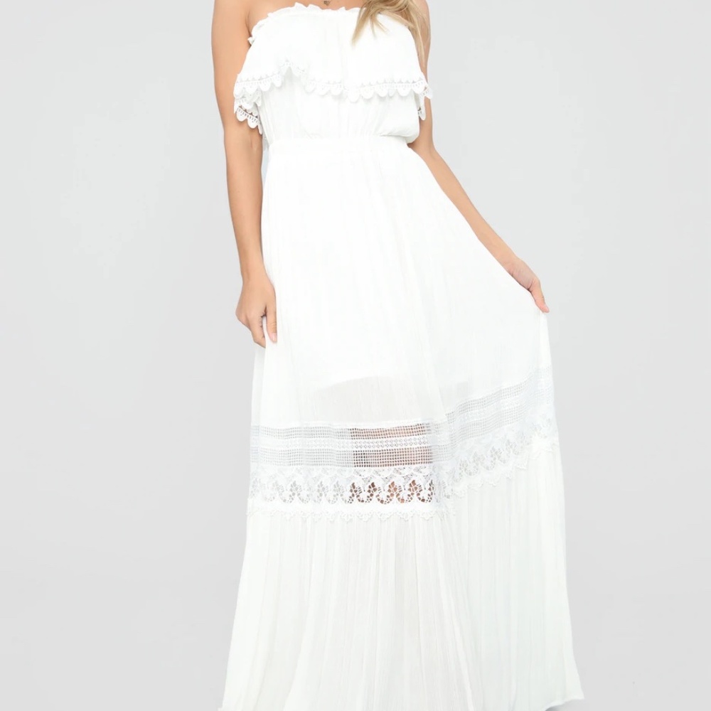 Fashion Nova White Maxi Dress
